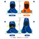 Yuechang Shenghuo Fox Shawl Labor Protection Dust-Retardant Flame-Retardant Anti-scalding Head Cover Welder Hat Cloak Hood Men 2 23-3519 Coconut Style Standard Size
