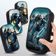 
North Family Pacific Rim Pencil Bag Mecha Stationery Sci-fi Boys Cool and Handsome Pencil Box Primary School Students Junior High School Students Multifunctional Stationery Bag Three-layer Canvas Pencil Bag Canvas Pencil Bag ZW9720