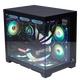 Wanjia Gu Yongzhi Schwarz Keine A-Säule + Prism RGB Sechs Lüfter + Fantasy 360 Wasserkühlung Sea View Room Case Desktop-Computer Hauptgehäuse M-ATX Motherboard/360 Wasserkühlung
