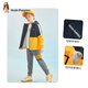 
Hush Puppies children's clothing children's windbreaker for men and children's autumn new style for men and women's autumn fashion contrasting splicing windbreaker warm khaki 150 cm