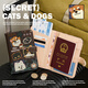 Sac de rangement de billets de passeport Shantou Lincun Portable pour aller à l'étranger Cat de passeport de passeport de chat et de chien Certificat Pack de protection Pack de carte multifonctionnement de chat [Denzi Bourne Mountain]