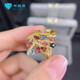 Xinheming Tourmaline Ring Girls Light Luxury Ring New Product Brazilian Women's S925 Silver Exquisite and Attractive Multi-grain Candy Color Fresh and Hao Tourmaline Ring Color