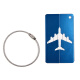 Companion metal luggage tag aluminum alloy boarding pass travel tag aircraft luggage tag BL4018 blue