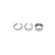 Decorative Show Ring Ring Men's Trendy Light Luxury Niche Design Titanium Steel Suit Couple Girls Fashion Personalized Open Index Finger Ring Three-piece Set Titanium Steel