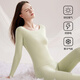 Urban beauty autumn new scarless autumn clothes and autumn pants thermal underwear women thickened velvet autumn suit for women naked skin [light warming suit] M