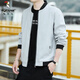 Woodpecker Jacket Men's Spring and Autumn 2024 New Baseball Collar Men's Jacket Casual Loose Breathable Top Men's Black 3XL Recommended Weight 148-160Jin Jin is equal to 0.5 kg