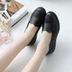 Night Rain (NightRain) mother shoes single shoes summer 2025 new soft sole middle-aged and elderly hollow anti-slip middle-aged sandals for women's hole leather shoes black A829-1 women's single shoes 37 (235mm) fat feet wide foot shot one size