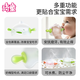 Qitong RARE BABY small mushroom teether baby teether baby oral period 3-6 months chewing gum toy molar stick anti-eating hand artifact green + silicone chewing fun - free storage box