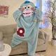 Hanton Ugly Fish Cute and Funny One-piece Couple Pajamas Women's Autumn and Winter Thickened Coral Fleece Hooded Men's Home Clothes Clown Fish One-piece XL 170-175CM