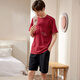 Songyan Pajamas Женская ночная рубашка Pure Cotton Summer Summer-рукавы с пижамами паджам набор весны и осенняя домашняя одежда могут носить мужчинами. 12138 Пары два набора (пожалуйста, оставьте сообщение для размера мужчин) M (рекомендуется 80-100 JIN [JIN равно 0,5 кг])