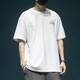 Baumwoll kurzärmeligte T-Shirt für Männer, die große halbärmelige T-Shirt American High Street gedrucktes Kurzärärt-T-Shirt für Männer T1506 Dark Green l