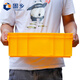 Guxiang turnover box plastic rectangular thickened fish and turtle logistics plastic box large storage storage box basket yellow QL-ZZX-YA4 boxes 410*305*147mm