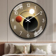 Rongke modern light luxury clock living room simple quartz clock living room wall wall home bedroom silent wall clock early education wall clock geometric light and shadow 14 inches [diameter 35 cm] recommended for living room
