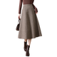She enjoys woolen skirt female Maillard plaid woolen A-line skirt retro mid-length umbrella skirt T144B6003