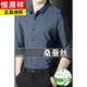 Hengyuanxiang Mulberry Silk haut de gamme Chemise à manches longues pour hommes à manches longues de style printemps et été sans fer.