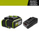 Worx 20V Lithium Battery 4.0 / 5.0 / 6.0 Corrige de tronçon de tronçonneuse Hammer LB Double chargeur orange WA3883 /