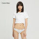 
Calvin Klein underwear women's loop jacquard waist ck comfortable cotton breathable sexy bikini briefs women D1618D 100-Moonlight white 1 strip XS