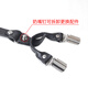 Yilemit Herren 3,5 cm breite Gurthose Hosentender T-förmig sechs Clips lässig Lässige große Krokodilleder elastische Schultergurt Erwachsene Britische Mode große Hossport-Geschenkbox T Crocodile Leder schwarz-schwarz 6 Clip