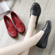Night Rain (NightRain) mother shoes single shoes summer 2025 new soft sole middle-aged and elderly hollow anti-slip middle-aged sandals for women's hole leather shoes black A829-1 women's single shoes 37 (235mm) fat feet wide foot shot one size