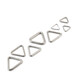 Feine stabile Hardware-Dreieckschnalle nahtloser Ringanschlussschnalle 304 Edelstahl-Stahl Ring Hängematte Dreieck Ringschnalle Handlieb Ring 13298 5*45