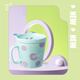 Miniso Disney Pixar Series - Three-eyed Cover Ceramic Cup 430mL Coffee Milk Mark Water Cup Gift