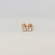 Fat Donglai's same style 18K screw small ear bone nails, real diamonds, real gold, four-prong small diamond earrings, rose gold screw-on ears, single straight needle diamond earrings, 18K rose gold x2 SI/Xiaoxia