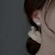 MIMORE S925 silver four-leaf clover tassel ear wire women's trendy high-end temperament earrings sweet and versatile small fresh earrings