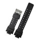 Tianfu suitable for Casio watch strap g-shock GA-110 100 400 700 black gold rubber strap accessories bright surface - bright gold buckle 16MM (tool + film)