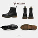 Minglang Mellen-Männerstiefel Neue britische Stil Retro bequemer lässiges High-Top-Herrenschuhe im Freien im Freien Anti-Rutsch-Dickdicke Martin Boots Black 42