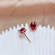 Stanwyck exquisite garnet earrings, clean and simple temperament earrings for women, versatile rose gold earrings