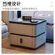 Yiyiya password lock bedside table modern simple solid wood household bedroom Italian minimalist storage cabinet feel bedside cabinet khaki color + solid wood drawer 40x40x50cm