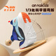 Anta Children's Sports Shoes Baby Shoes 2025 Primavera y verano Nuevo Velcro Aprendible Sofle suave Sobre fácil de plegar zapatos para niños pequeños Tinta clara Azul/pronto azul/Cristal fluorescente Verde-1 de 20 pies de longitud aproximadamente 12 cm