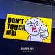 Tucker is suitable for don't touch my car car sticker text personalized creative electric vehicle motorcycle decoration rear scratch cover don't touch my car pointing people