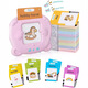 Toy Children's Early Education Machine de 1 a 6 años de edad de aprendizaje China e Inglés Iluminación bilingüe Baby Literacy Card Machine Little Bear Blue 255 Card 510 Chino e Inglés Bilingüe