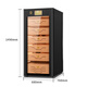 Bulldog cigar cabinet, constant temperature and humidity control, eggplant cultivation, ammonia removal, variable frequency compressor, moisturizing, red wine cabinet, imported cedar wood solid wood cloth dog fingerprint lock WiFi box, naked breeding VC428, fourth generation plus with fingerprint password lock WiFi, black 2200 pieces