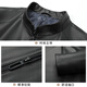 Langdeng Autumn and Winter New Men's Imitation Leather Jacket Genuine Leather Retro Stand Collar Versatile Motorcycle PU Jacket Men Black L (175/92A)