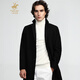 Bivalli Paul autumn and winter mid-length coat men's trend Korean version men's warm wool jacket black 52