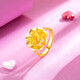 Mengjinyuan Gold Ring Peony Flower Pure Gold Ring as a Birthday Gift for Wife, About 5.4g
