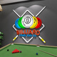 
Shaoyu Internet celebrity billiards hall wall decoration supplies painting billiards room snooker club creative cultural background wall stickers 13554 billiards medium yellow orange yellow big red dark green small