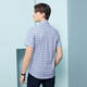La camisa de lavado de algodón de manga de manga corta de Youngor, la tela de lavado de algodón para hombres, es delicada, suave y fácil de cuidar de nuevos productos GSXX104989HFY AZUL 41