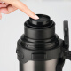 Lock Lock (LOCK/LOCK) large capacity, three cups portable handle, removable lanyard, wide mouth pot insulation pot LHC1478DGRY- 2L