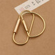 Handmade brass keychain creative retro brass simple car keychain large capacity ring buckle without customization pendant round style without engraving