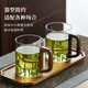 Niye tea cup glass water cup mug green tea cup personal lead-free glass cup with handle water cup for men
