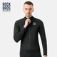 Locke Brothers Cycling Clothes Cycling Road Series Long Sleeve Tops Men's Autumn and Winter Warm Road Cycling Sportswear Black XL