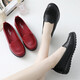 Han Xuefei (HANXUEFEIZI) mother shoes sandals summer 2025 new flat low heel middle-aged and elderly women's shoes soft sole non-slip middle-aged grandma leather shoes red A829-1 women's shoes 38 standard size