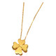 Yadige Hong Kong Dafu New Necklace Women's Imitation 999 Pure Gold Lucky Four-Leaf Clover Pendant Imitation 24K Gold Fashion Clavicle Chain