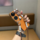 Bonmishuo brown trendy brand crossbody suitable for Huawei p50pocket mobile phone case folding screen p50 treasure box new cartoon PocketS lanyard protection case brown leather shell + star rabbit + brown crossbody elastic rope Huawei Pocket 2