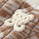 PeaceBird Spring 2024 Nuevo jersey rayado A1EEE1421 Brown Striped S