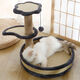 Naughty Cat Climbing Frame Cat Climbing Frame Cat Climbing Frames in One Sword and Cat Tree Wear-resistant Cat Climbing Board Jumping Toys Cat Products Cat Climbing Sage Pillar Wicker Gray Cat Climbing Frame