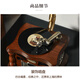 欧蒂诺 迷你留声机造型蓝牙音箱音响双喇叭重低音炮插卡便携式小型播放器不可放唱片插电款 101胡桃色